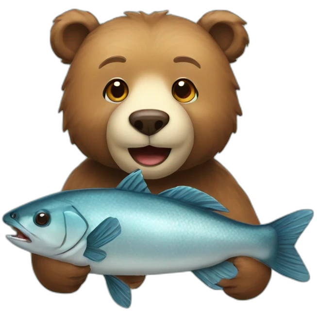 Bear Loved fish emoji