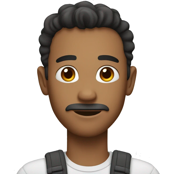 . His arm ist, not bent at all. and his face is shown emoji
