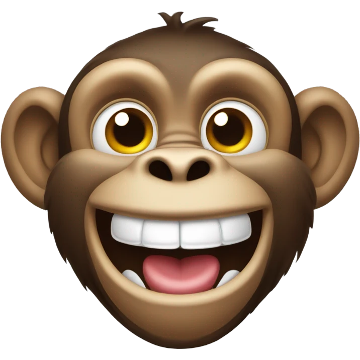Monkey with a big grin emoji