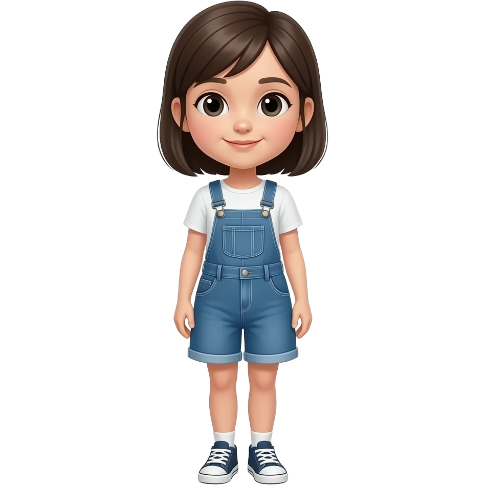 Extremely tall little girl emoji