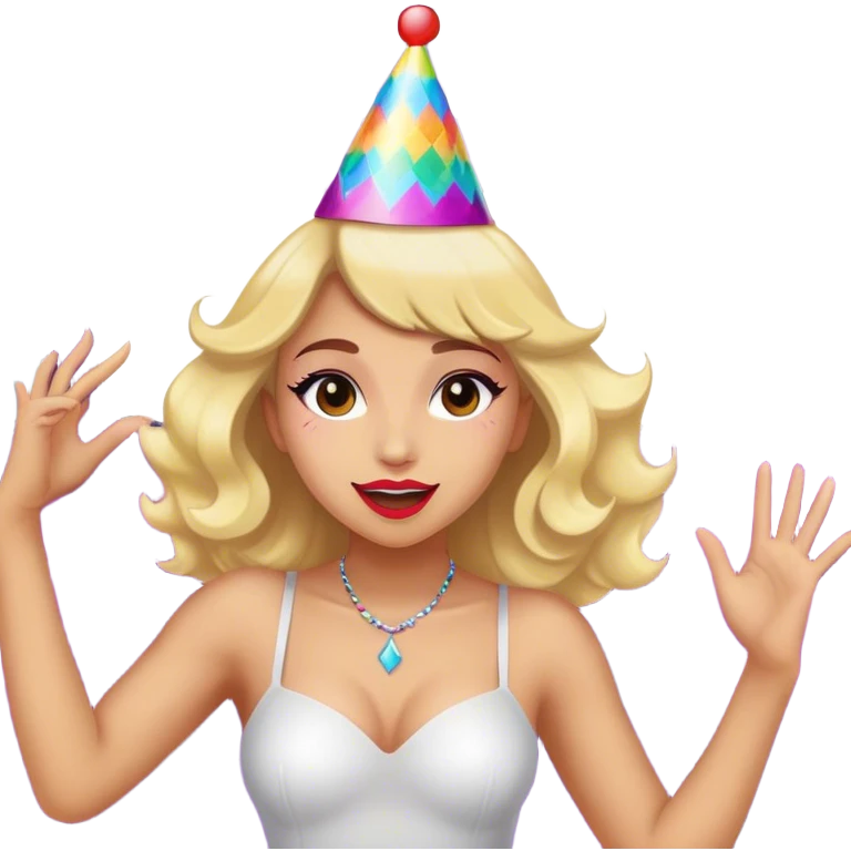 Girl dancing in a party bus  emoji