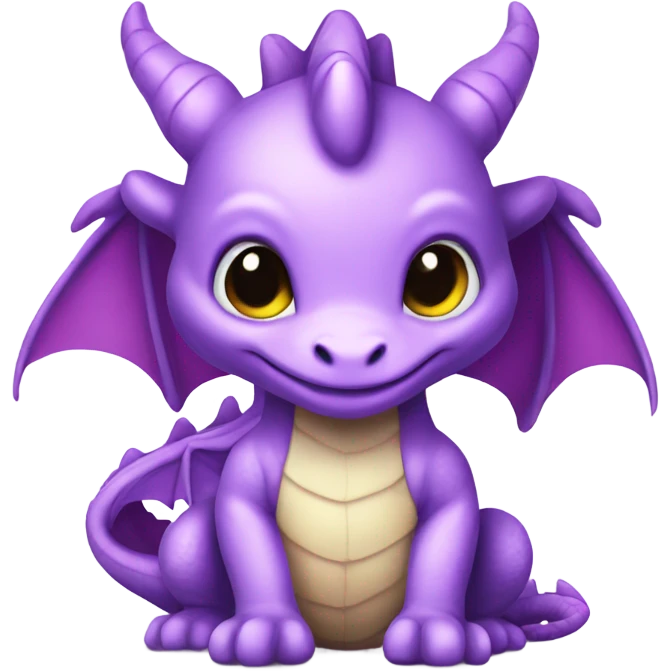 kawaii purple baby dragon  emoji