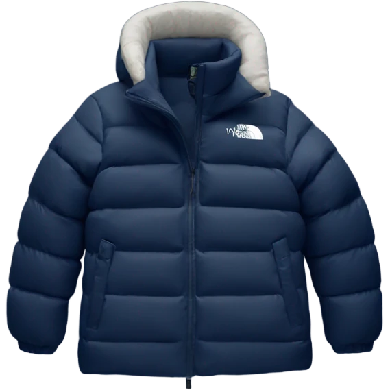 northface puffer navy jacket emoji