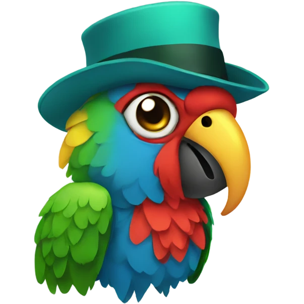 Parrot with hat  emoji