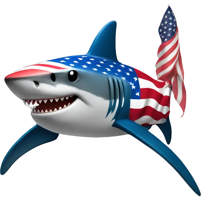 Patriotic shark ￼ emoji