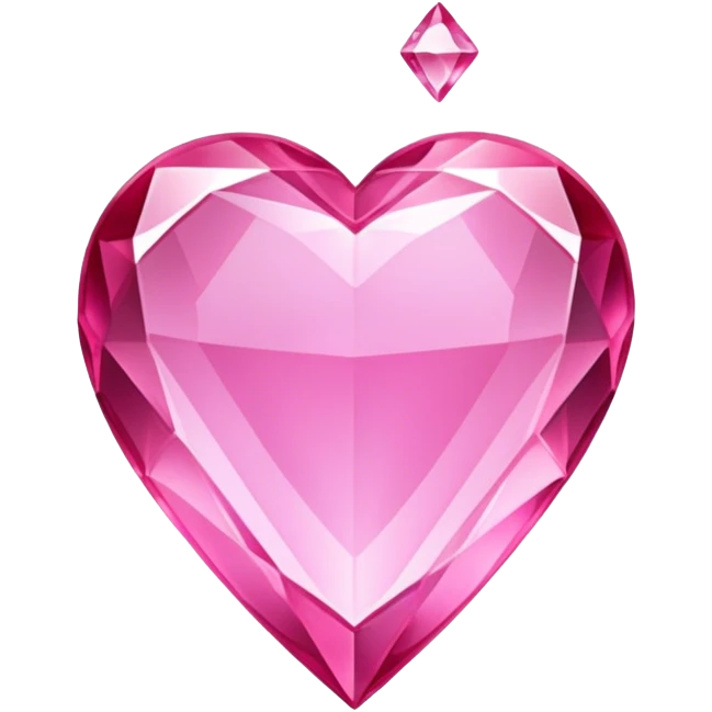 upside down pink crystal heart emoji