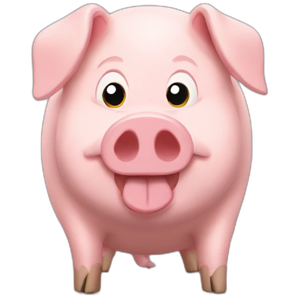 Tire-shaped pig emoji