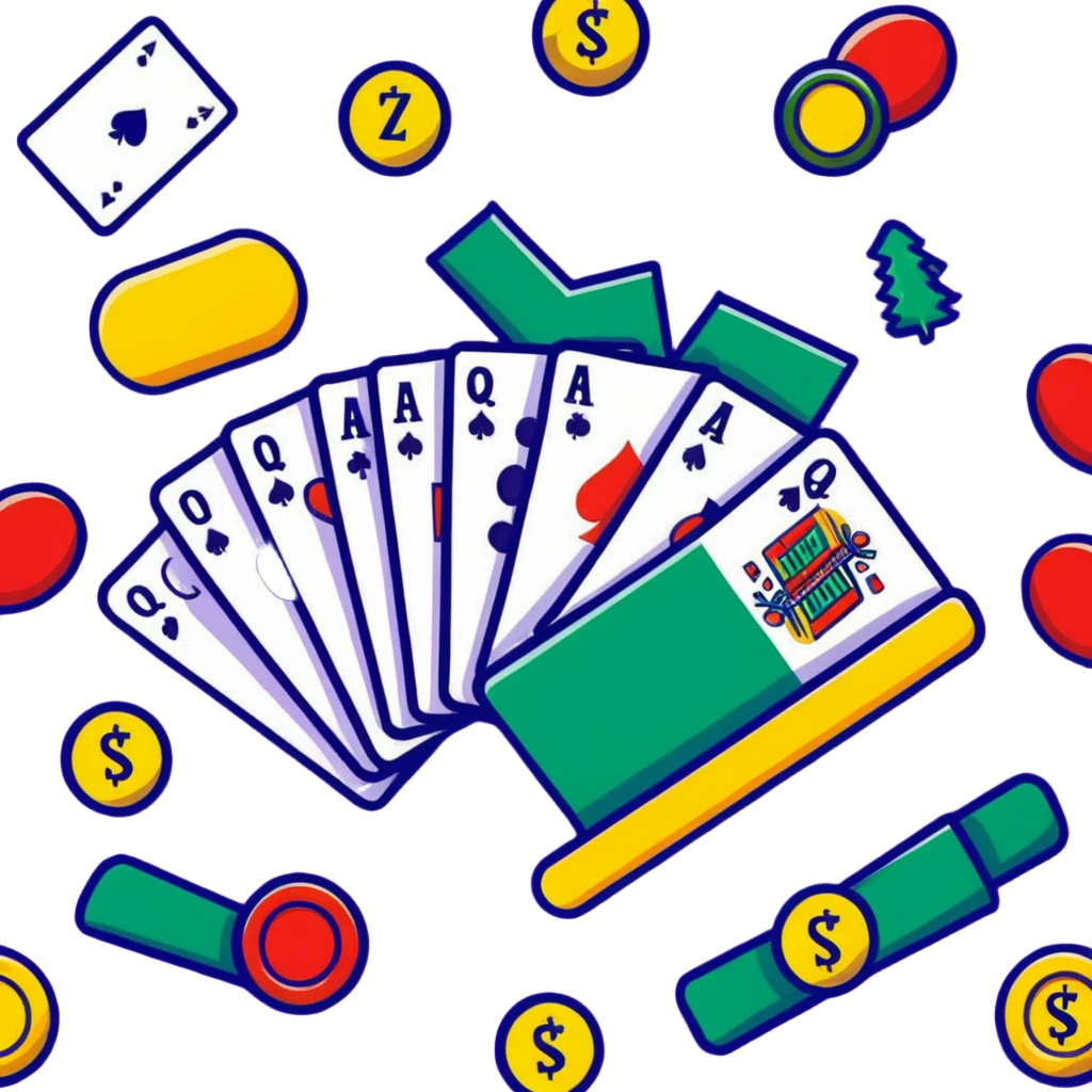 online casino games theme with Brazil and Mexico motifs, vibrant colors, festive emoji