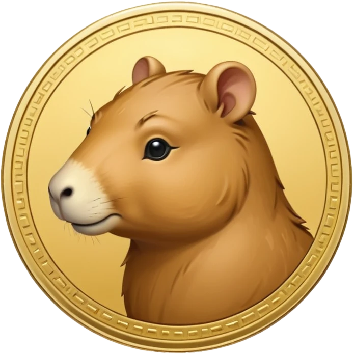 moeda de capyvara fofa e bonitinha emoji