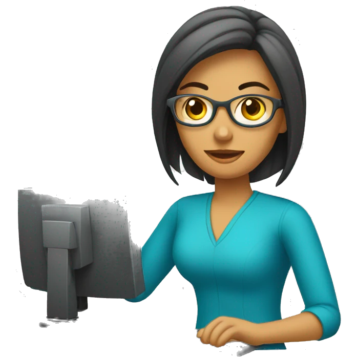 Mujer con computadora  emoji
