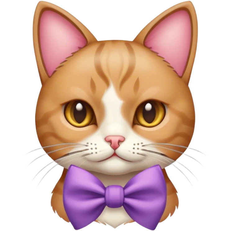 Cat wearing a bow ￼ emoji