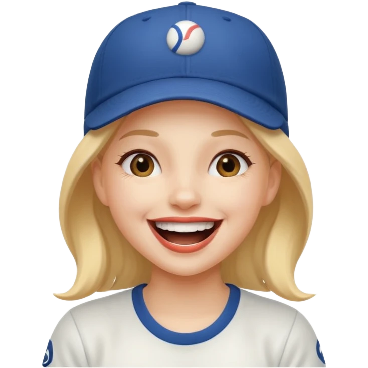 Baseball funny girl emoji