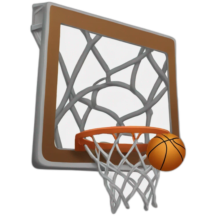 A simple depiction of a basketball hoop and net, perfect for basketball enthusiasts. emoji