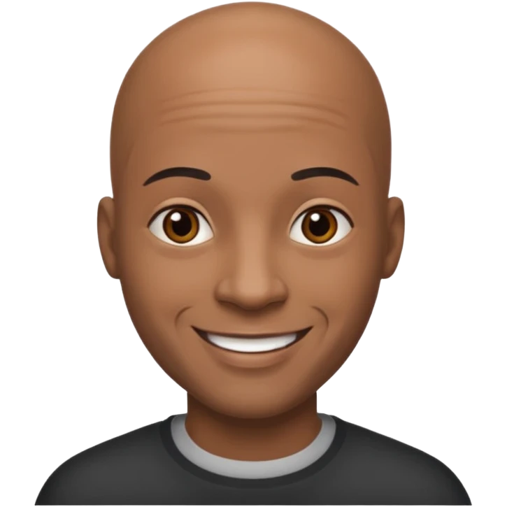 bald black man emoji