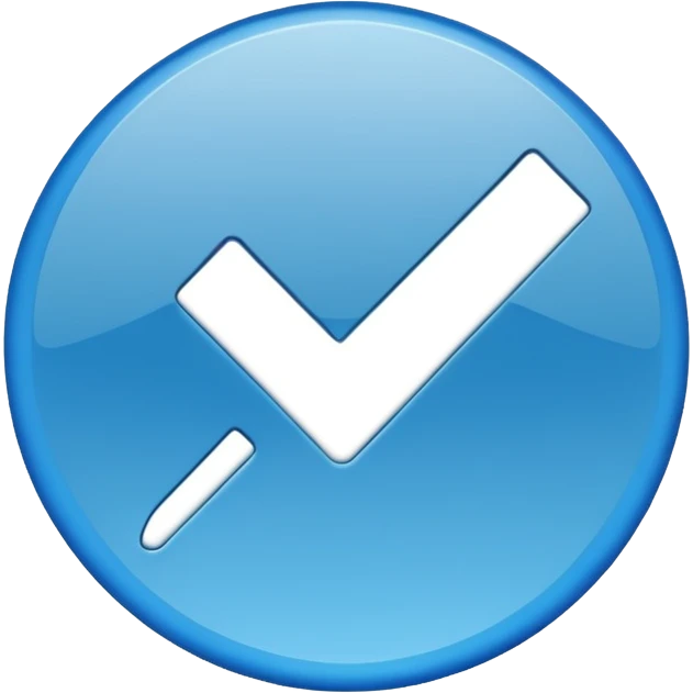 blue check mark emoji