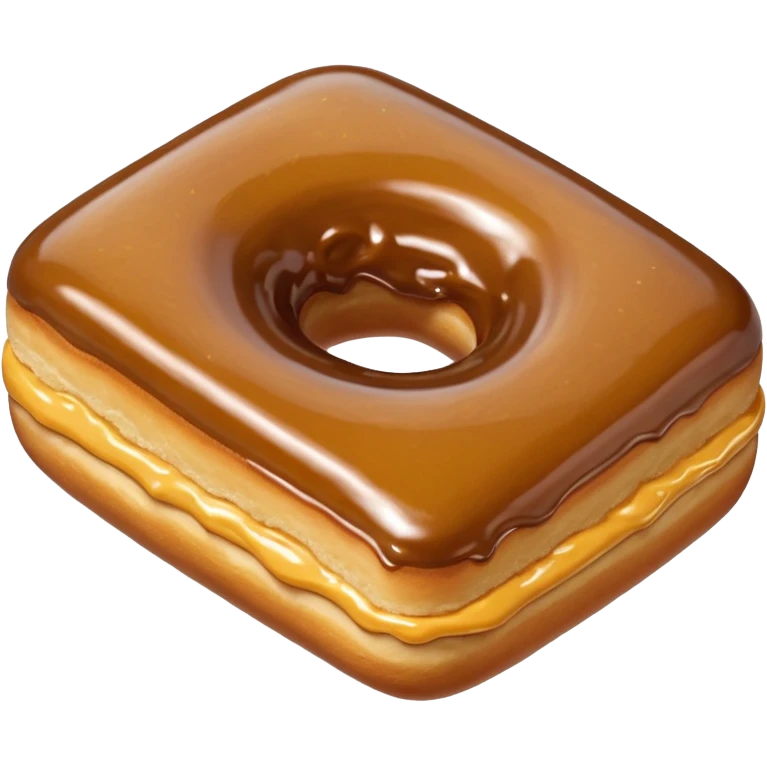 maple bar rectangular donut like pastry without a hole emoji