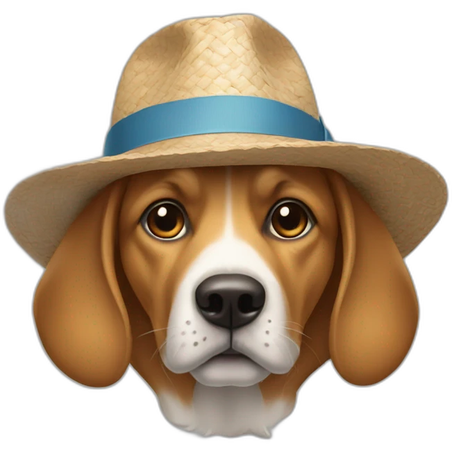 Un chien avec un chapeau  emoji