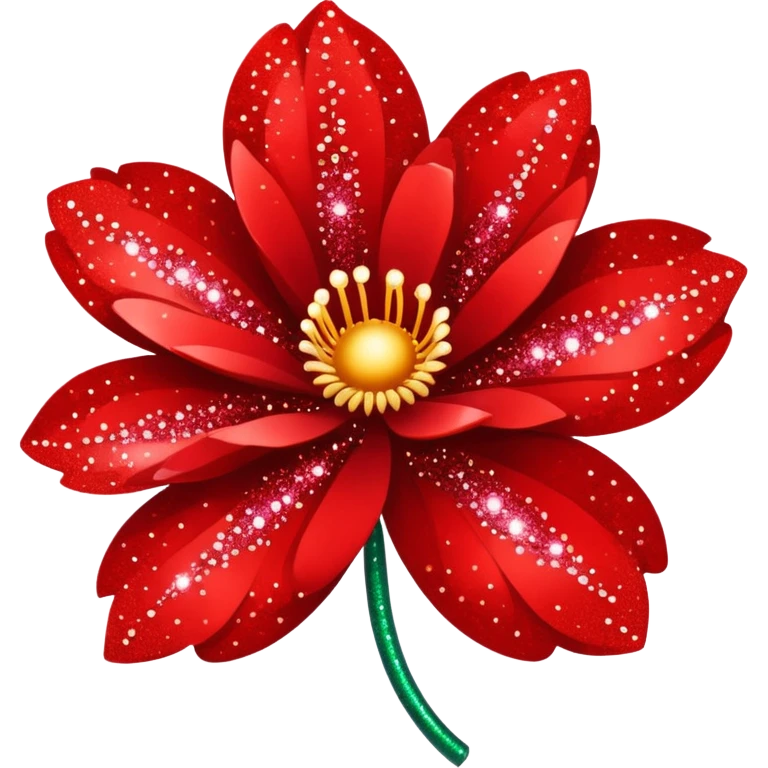 red glitter flower hype style emoji