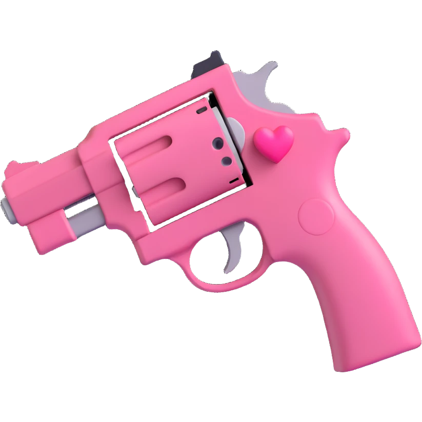 Pink heart pistol emoji