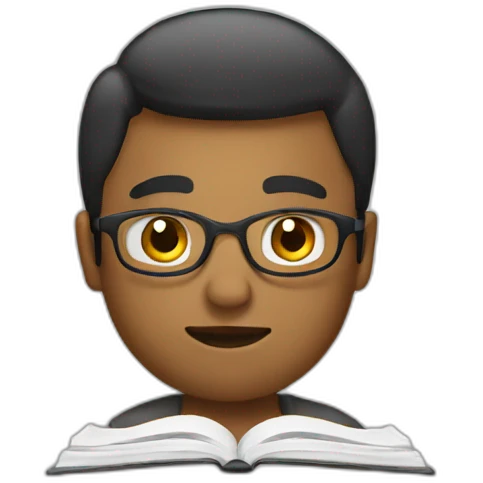 person studing emoji