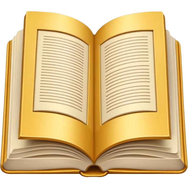 open book with completely empty, golden pages emoji