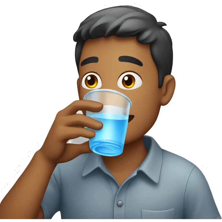 Man drinking water emoji