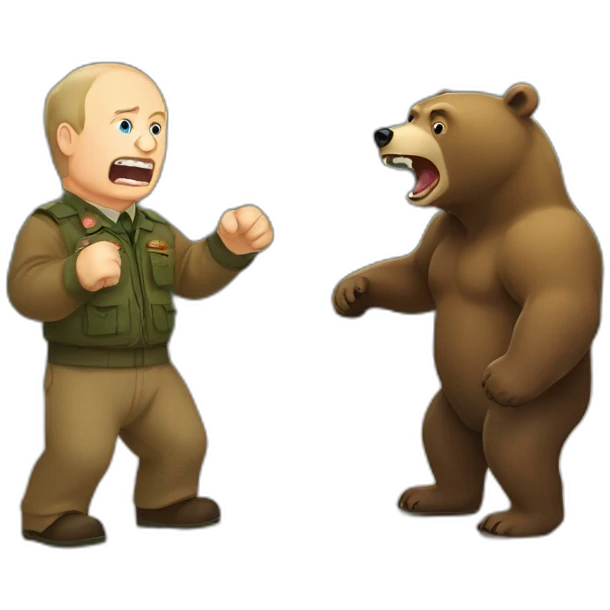 Bear yells at putin emoji