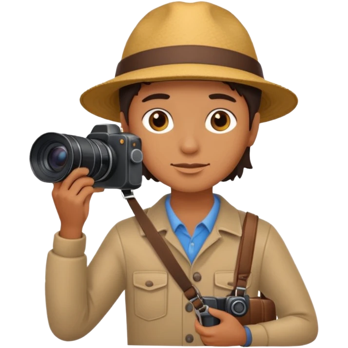 photographer taking a photo side view emoji