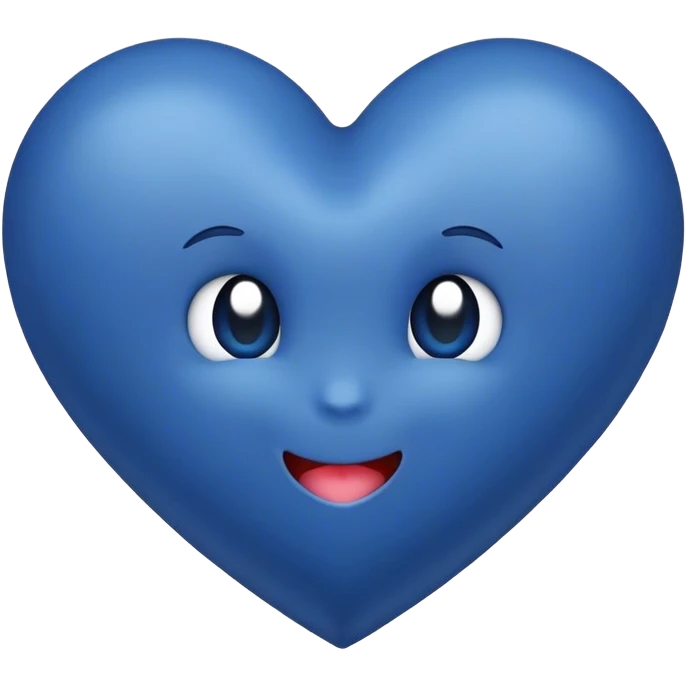 Dark blue heart with Have a Good Day in the middle emoji
