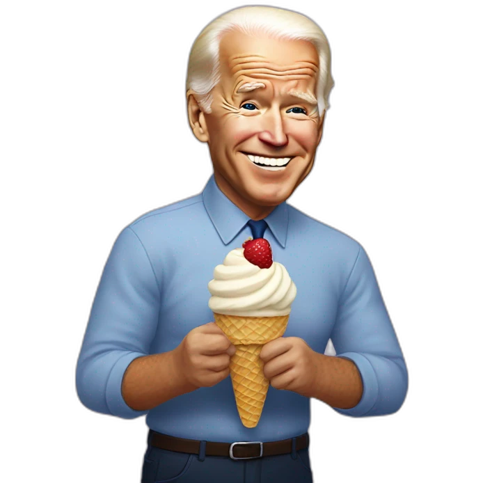 Joe Biden Eating Ice Cream emoji