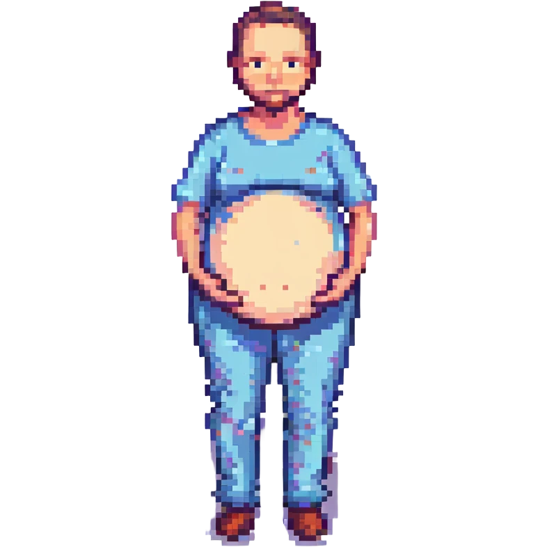 pregnant man, pixel art style emoji