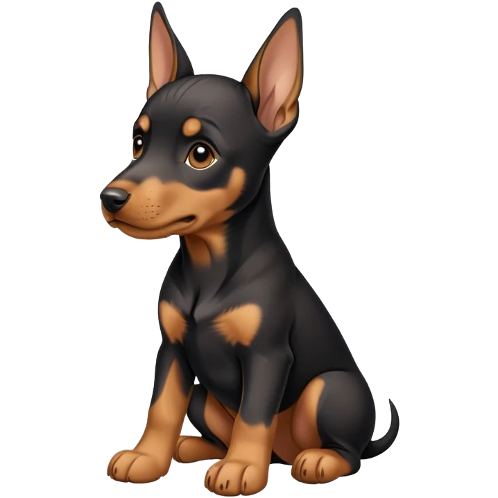 Dobermann puppy emoji