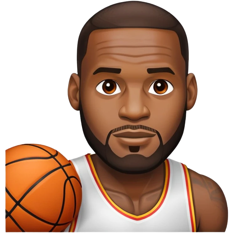 LeBron James playing basketball emoji