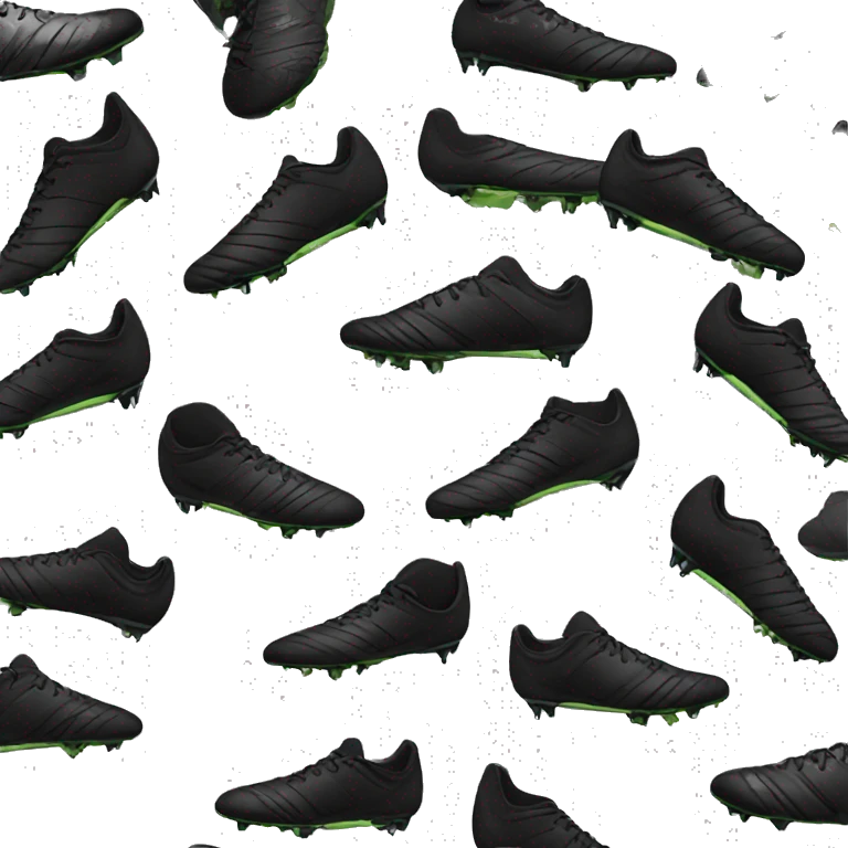 All black-soccer-cleats emoji