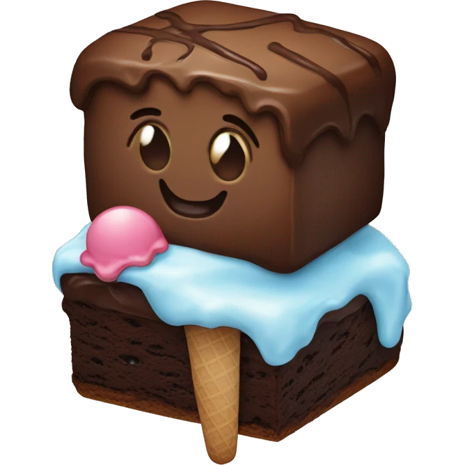Brownies and ice cream  emoji