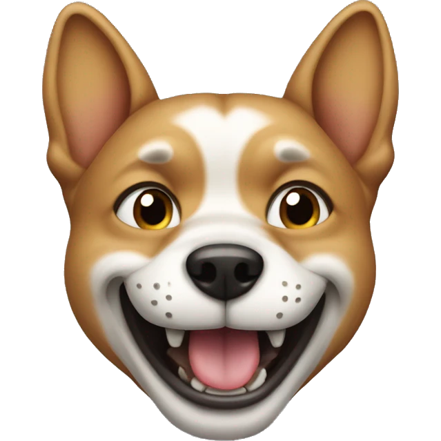 Dog clinching teeth  emoji