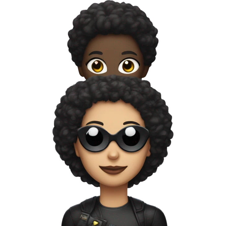 Batman amd afro catwoman in love  emoji