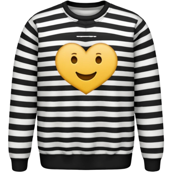 black and white stripes pullover emoji
