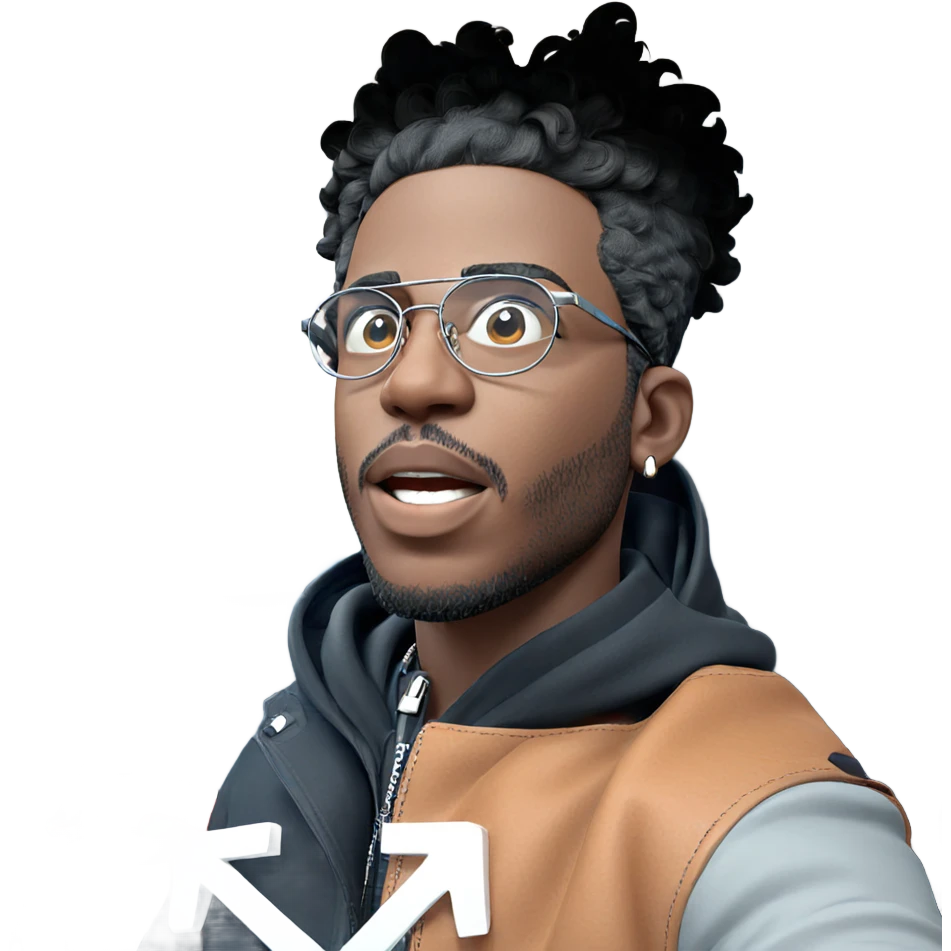 cool dark-skinned male fashion emoji