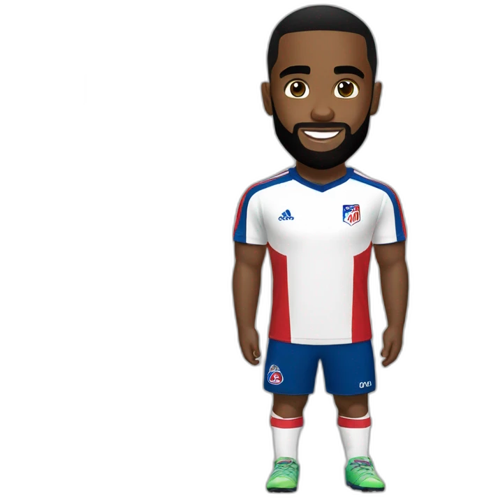 Lacazette with OL t-shirt emoji