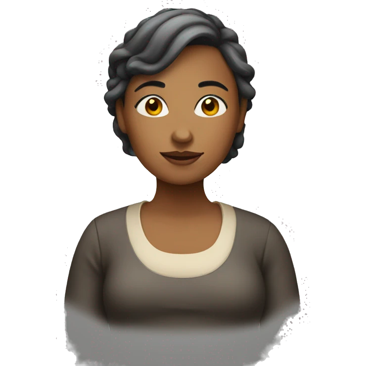 Round woman emoji