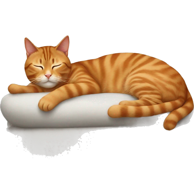 Tabby cat and orange cat sleeping on a Brown haired Woman  emoji