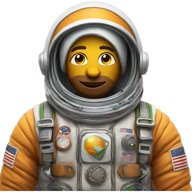 farmer emoji as an astronaut emoji