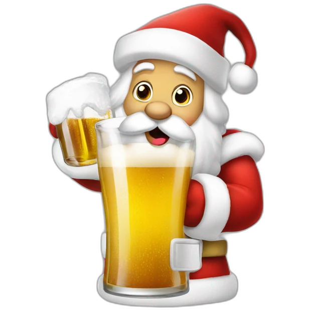 Santa-Claus-drink-beer emoji