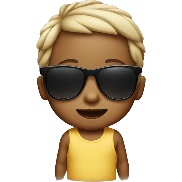 Baby wearing sunglasses  emoji