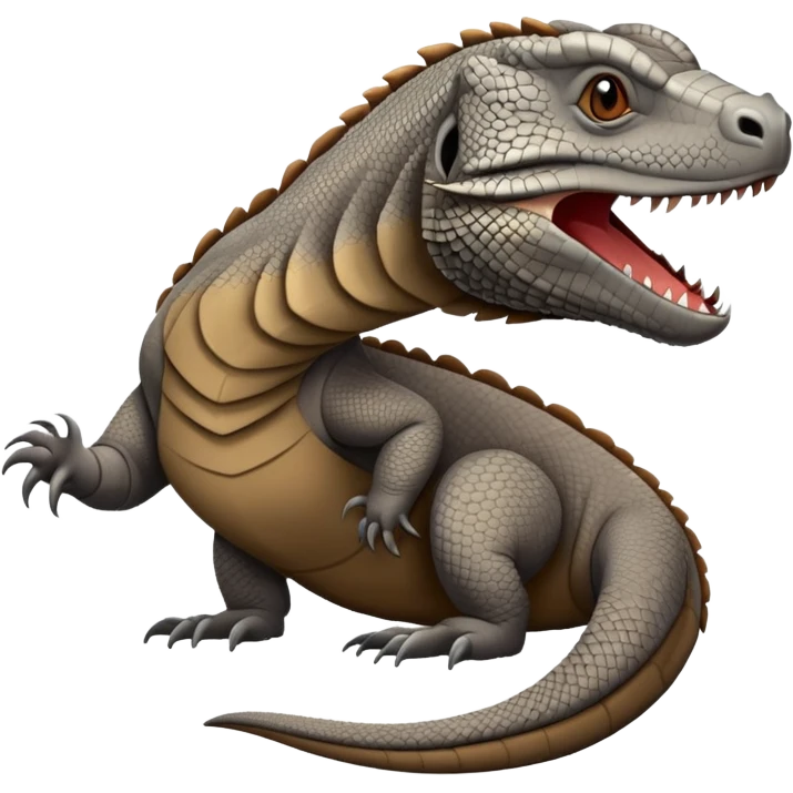 Komodo dragon How is It grey and brown emoji