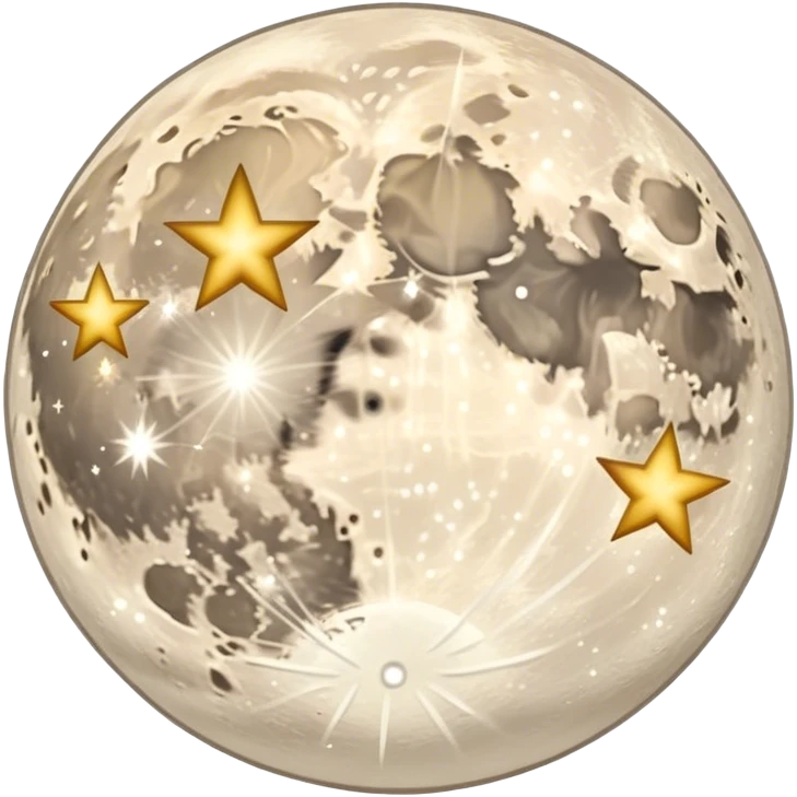 Stars around moon  emoji