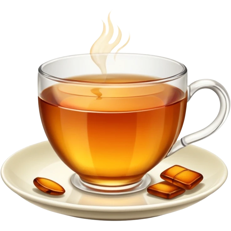  چایی در استکان و نلبکی emoji