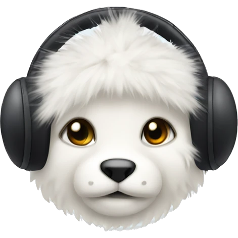 White earmuffs with furs emoji