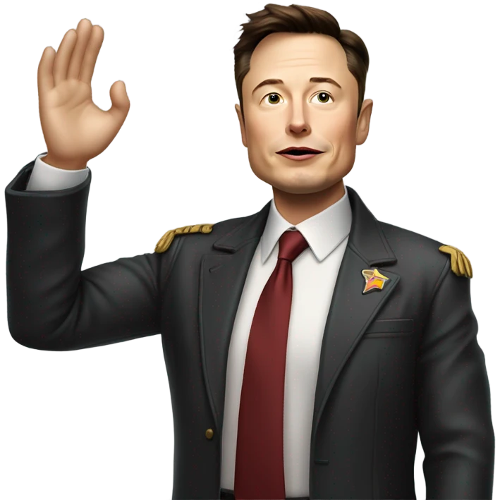 Elon musk doing a salute  emoji